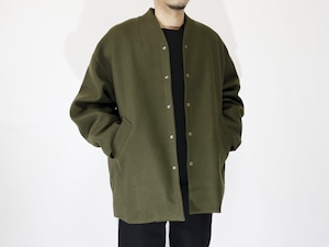 KELEN / NO COLLAR EGG JACKET "RIOT" - KHAKI　ケレン / ノーカラーエッグジャケット “リオット”