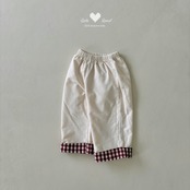 韓国子供服 / LALALAND / 26Autumn / チェック 切り替え パンツ / 秋服 / キッズ *XS~XL*