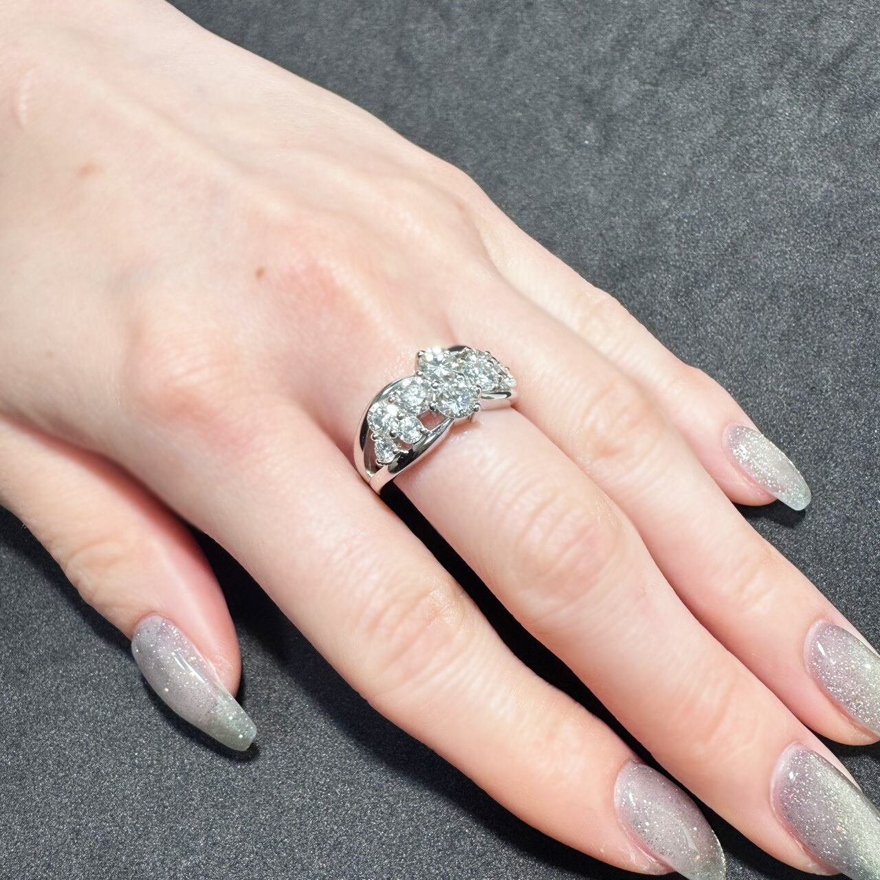 Pt900 2.025ct ダイヤモンド クラスター リング | カオキ | 日本最大級