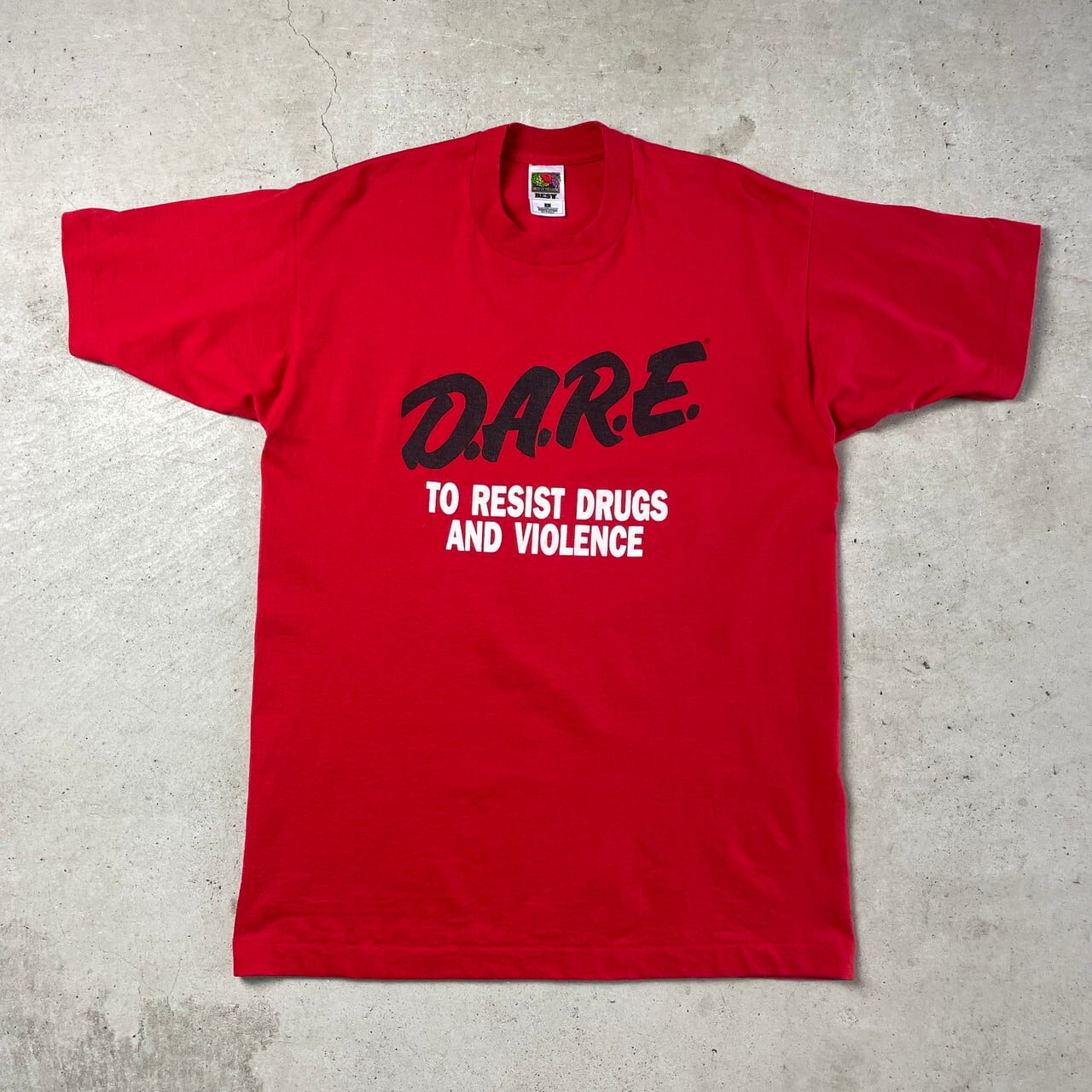 80年代 MY SHIRT D.A.R.E. 薬物乱用予防教育 プリントTシャツ USA製 メンズM ヴィンテージ /eaa351243