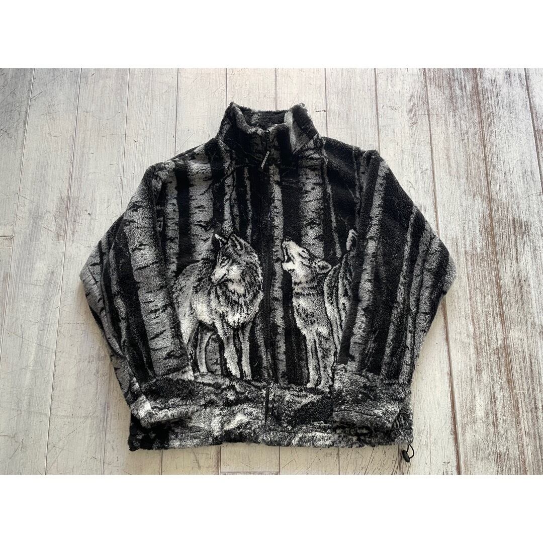 -BLACK MOUNTAIN- wolf pattern fleece jacket | ROOT online powered by BASE