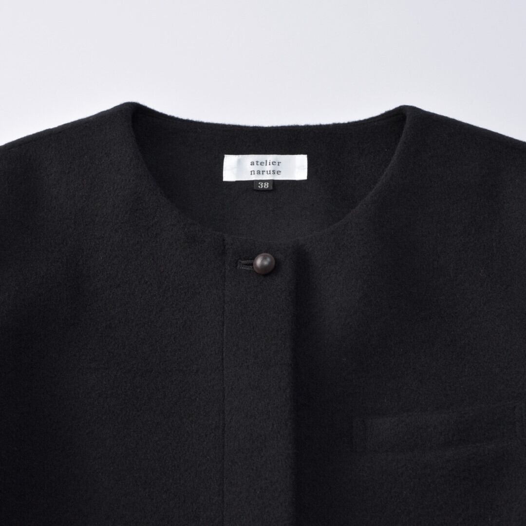 atelier naruse アトリエナルセ ビーバーウールノーカラージャケット