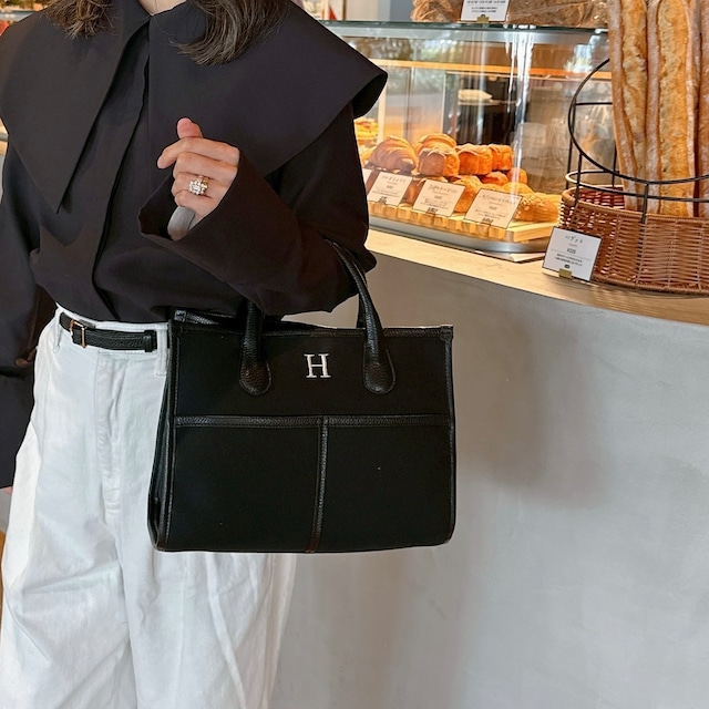 Buddy. canvas bag medium【BLK×BLK】