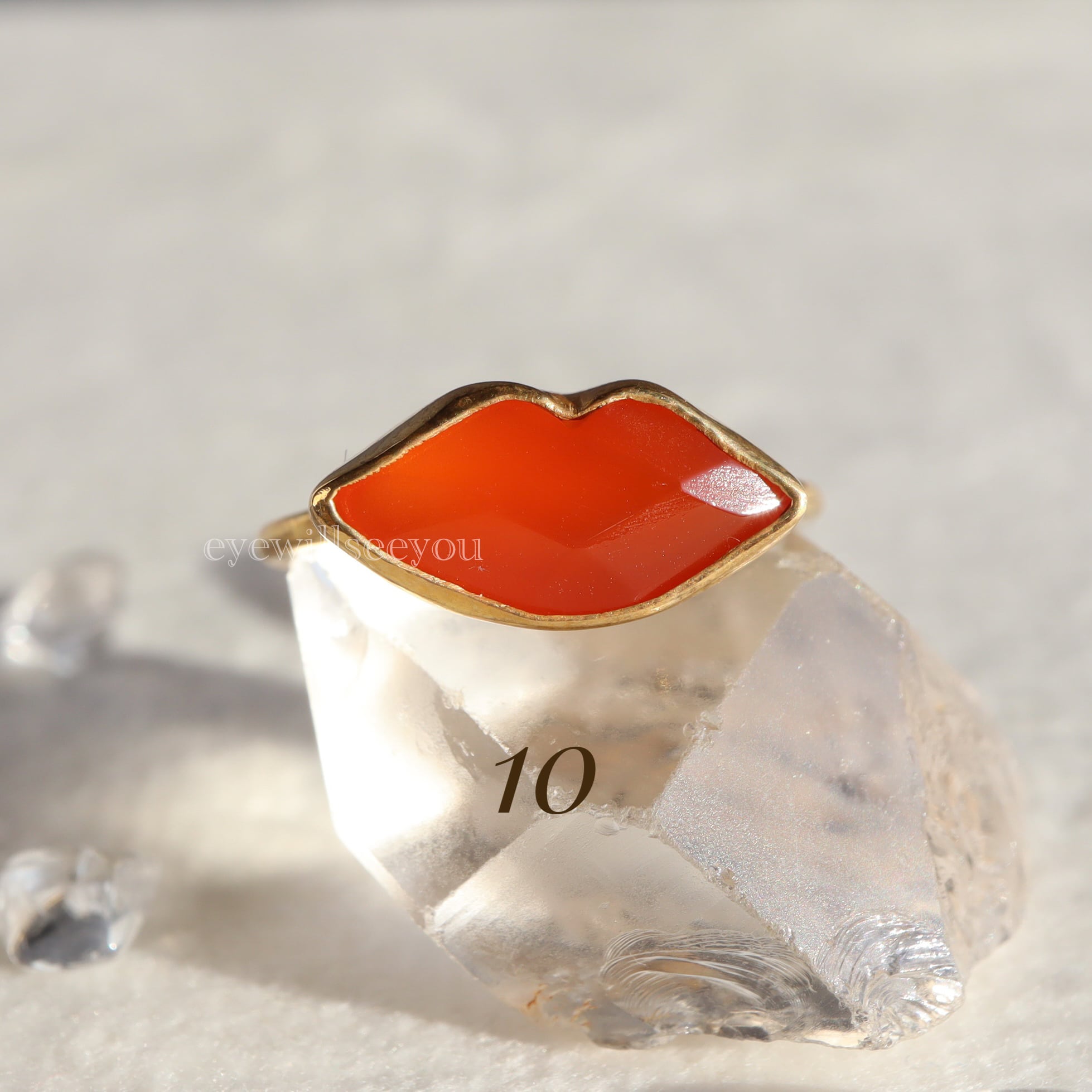 MHT カーネリアン　リップリング　22k Lip ring リップリング カーネリアン | eyewillseeyou