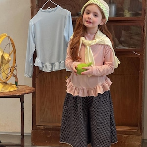 春韓国風柔らかいフリルインナー