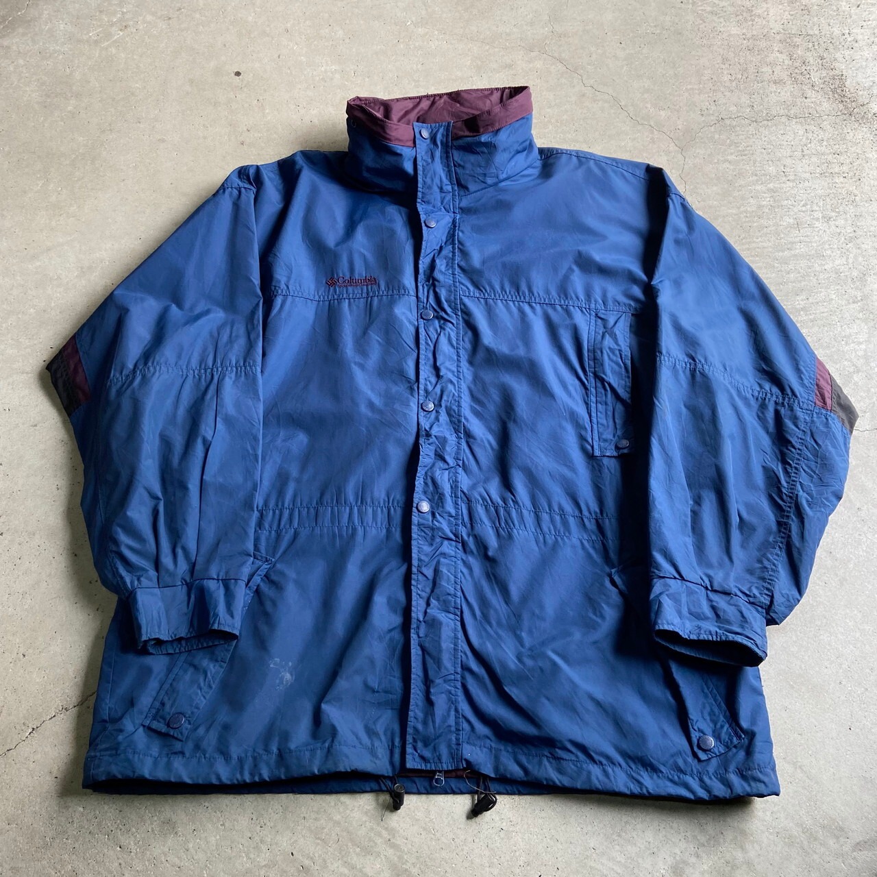 ビッグサイズ 90年代 ヴィンテージ Columbia コロンビア フード収納型 