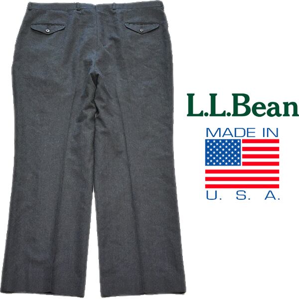 90s USA製 エルエルビーン L.L.Bean ワイド チノパンツ グレー