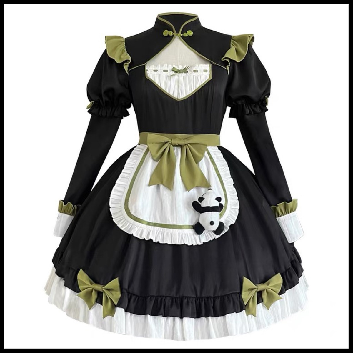ToAlice 程よく パンダチャイナ メイド ワンピース