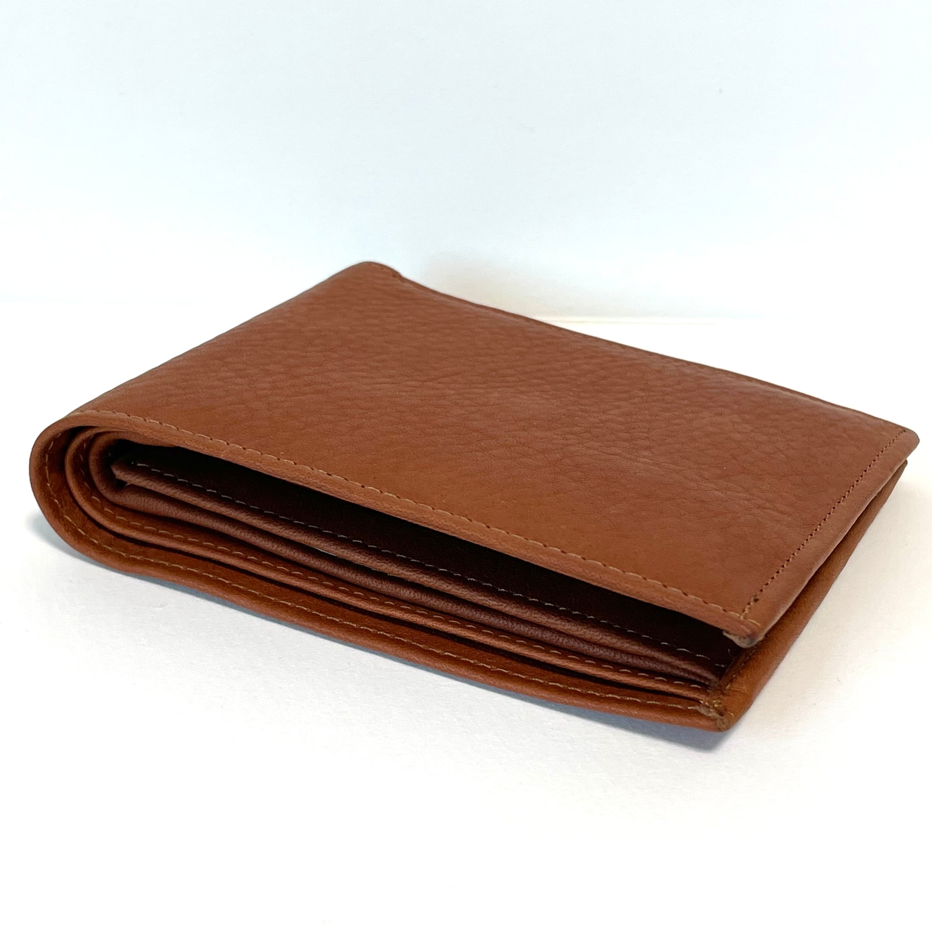 本革 二つ折り財布（スナップボタン式） レザー ハンドクラフト（財布