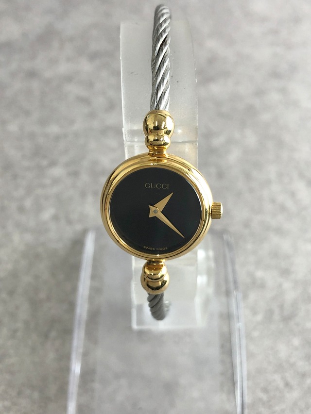 GUCCI グッチ 腕時計 ゴールド シルバー ラウンドフェイス 2700.2.L バングル vintage ヴィンテージ オールド yekiep