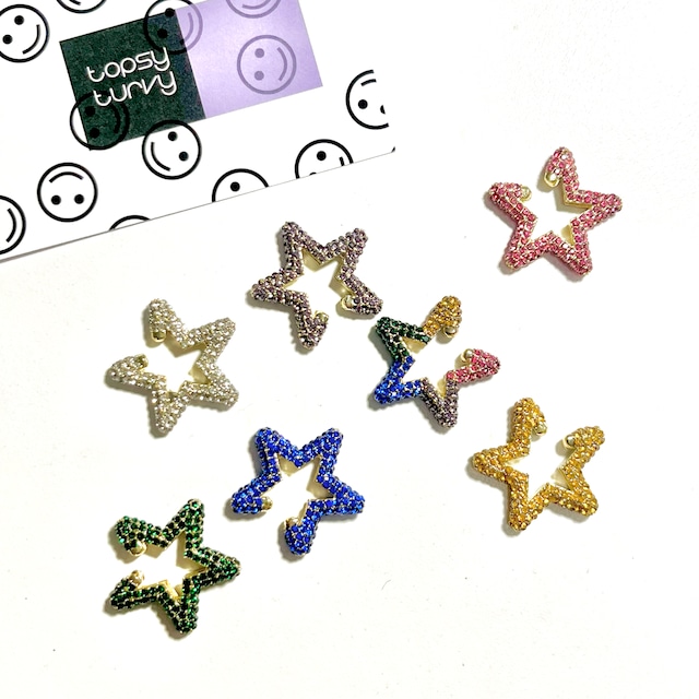 【再入荷】EC2455 -  Bijou Star Ear cuff