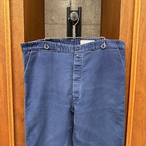 FRENCH VINTAGE BLUE MOLESKIN COTTON PANT ⑧