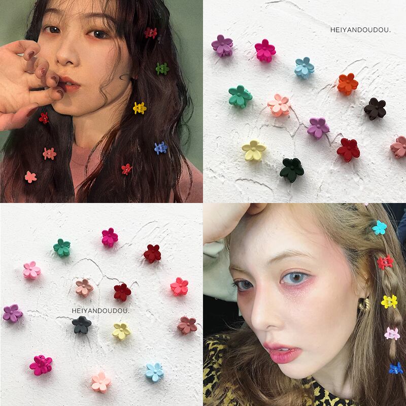 レッドヘアアクセサリー Flowerデザイン セット ハートヘアピン アクセサリー 大人ガーリー スウィート キュート カジュアル フラワーデザイン ブラック・アイド・ピーズ54208613503