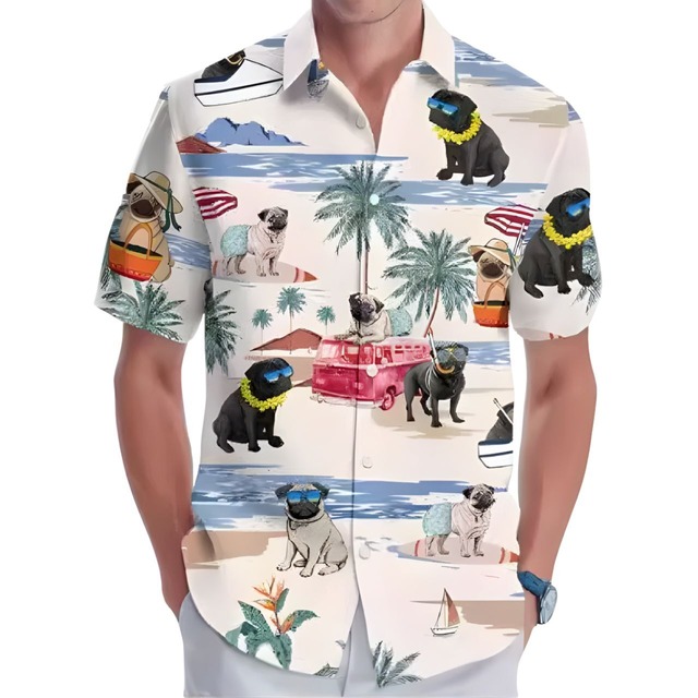 Print shirt  -beach-　　r-thi-25