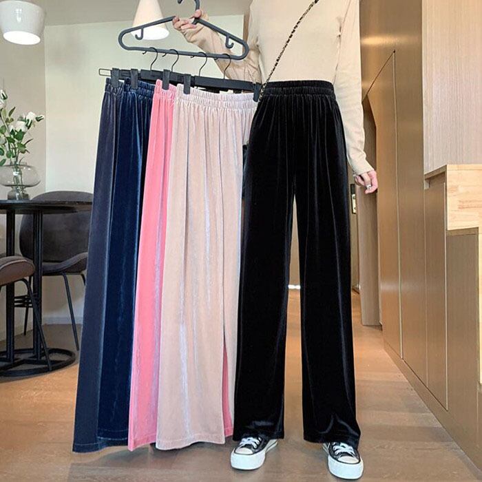 ルーズハイウェストウェストパンツ レディースオータムウィンターカジュアル ピンク 秋物 冬物 YY-ファッション11664989122