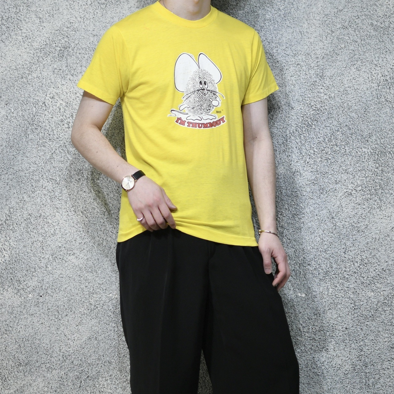 70's~ I'm Thumbody print tee