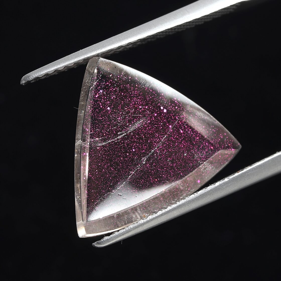 ティンカーベルクォーツ 4.47ct カボション ピンクファイヤークォーツ 