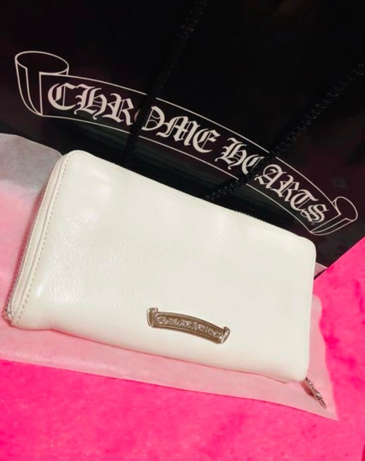 CHROME HEARTS クロムハーツ REC F ZIP フィリグリ レザー ホワイト