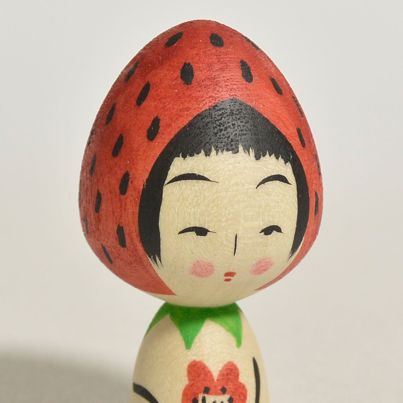 小さないちごちゃんこけし 約1.5寸 約4.5cm 鈴木明 工人（作並系