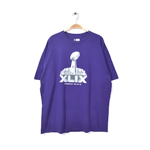 NFL スーパーボール Tシャツ 紫 パープル 2015 SUPER BOWL XLIX サイズXL アメフト 古着 @BZ0043