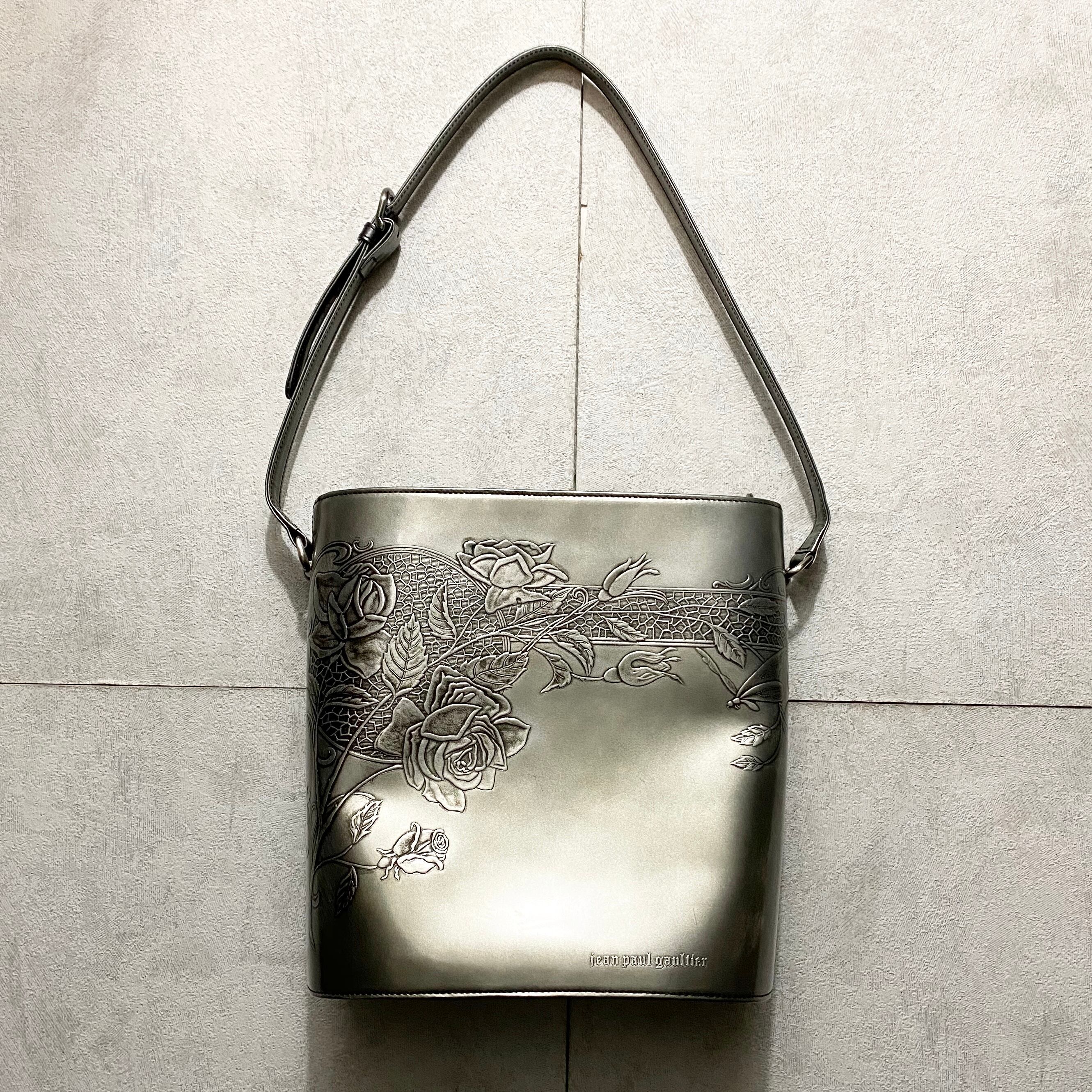 JEAN PAUL GAULTIER metallic bag “new rose” | NOIR ONLINE