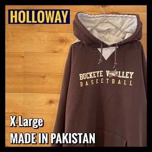 【HOLLOWAY】 スクール バスケットボール パーカー プルオーバー メンズXL アメリカ古着