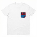 【売上の一部を寄付】アフリカ布ポケットTシャツ（Mサイズ）