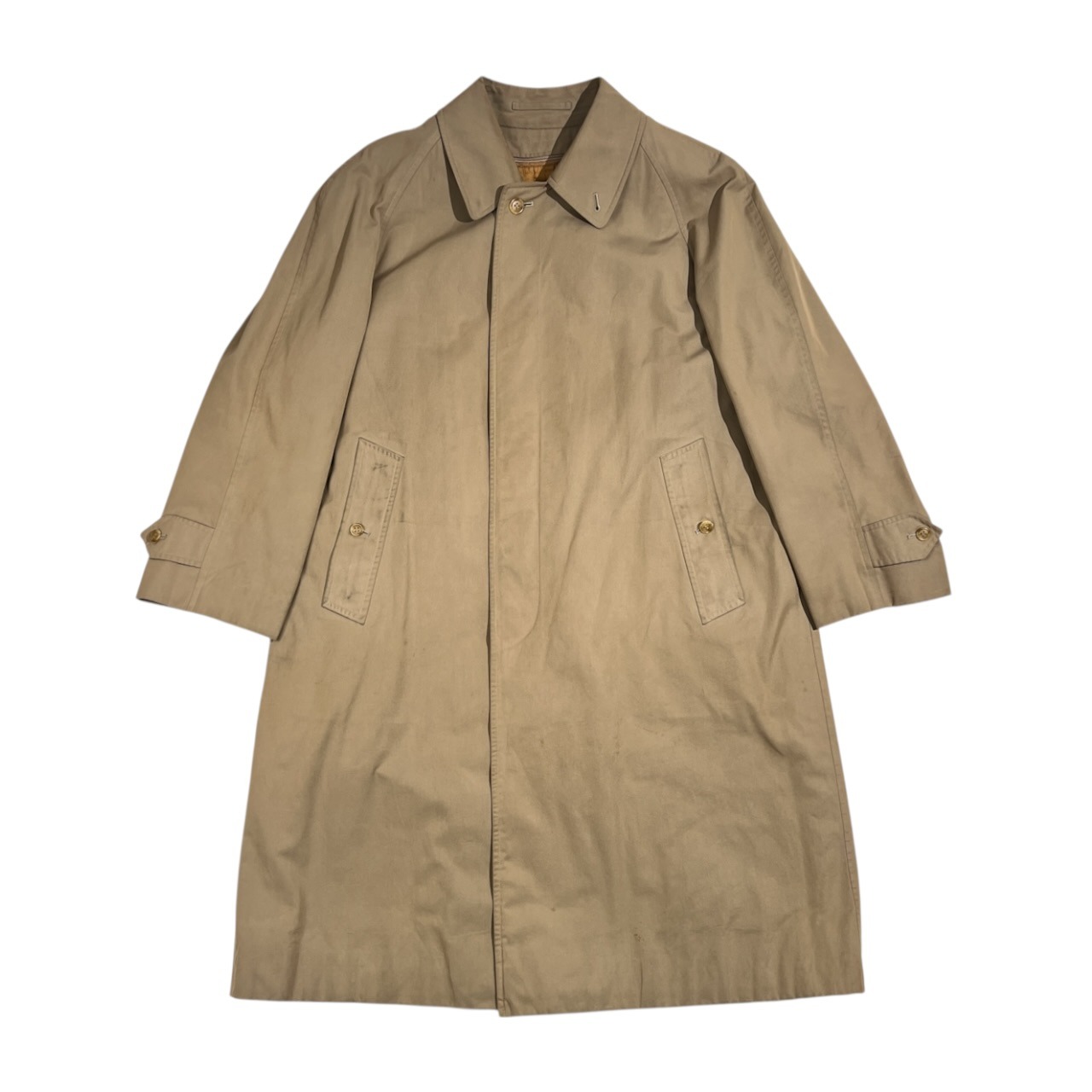 90s Burberrys バーバリー ライナー付き 裏地チェック ステンカラーコート /くすみベージュ系 メンズ ビンテージ