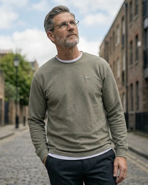 ピンボーダー ロングスリーブカットソー 3色　A0216