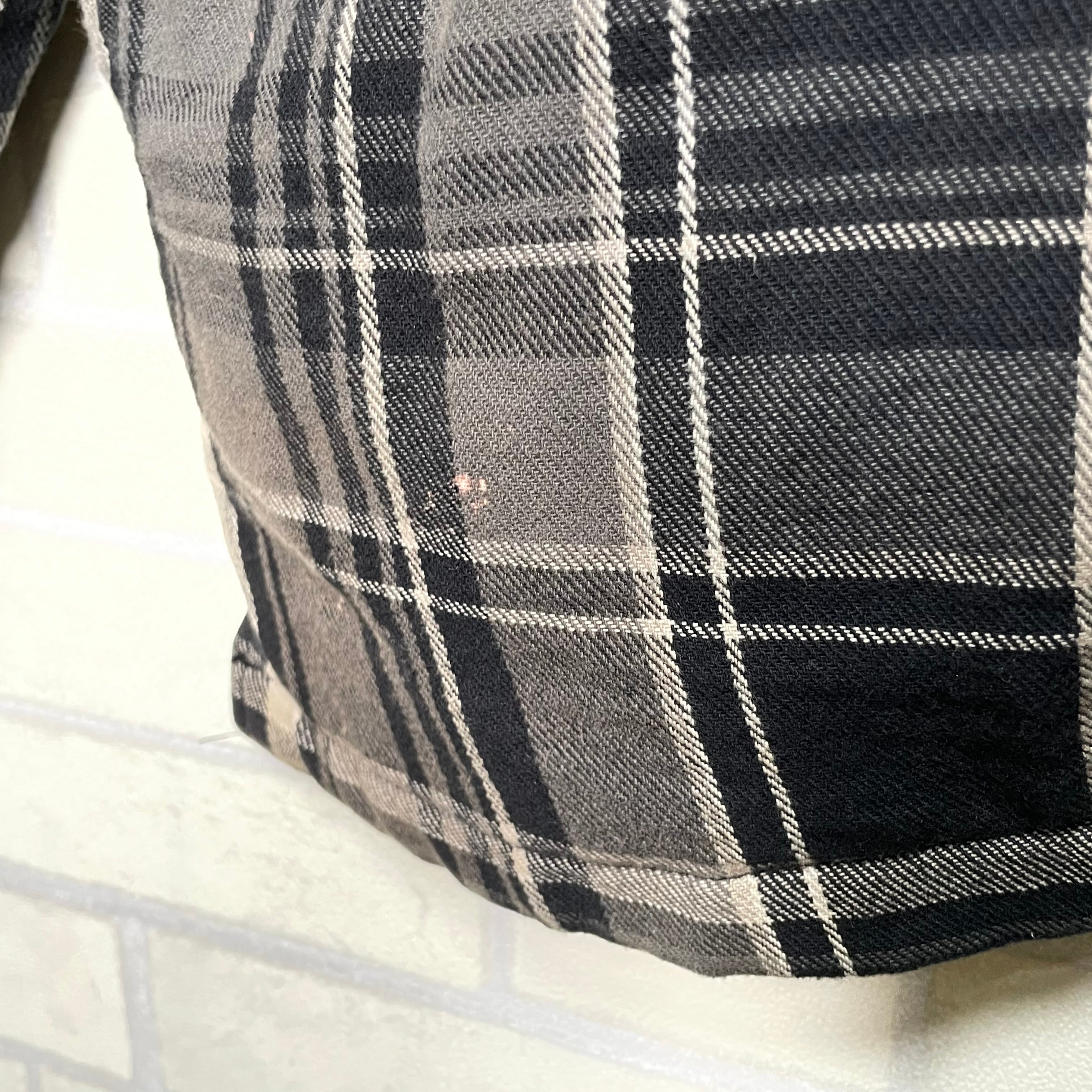 Dickies シャツジャケット XL チェック柄 ブランドタグ キルティング 