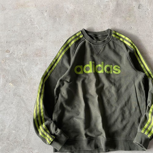 adidas / 00's stripes logo sweat size M相当
