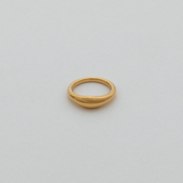 Stone cut ring medium Gold