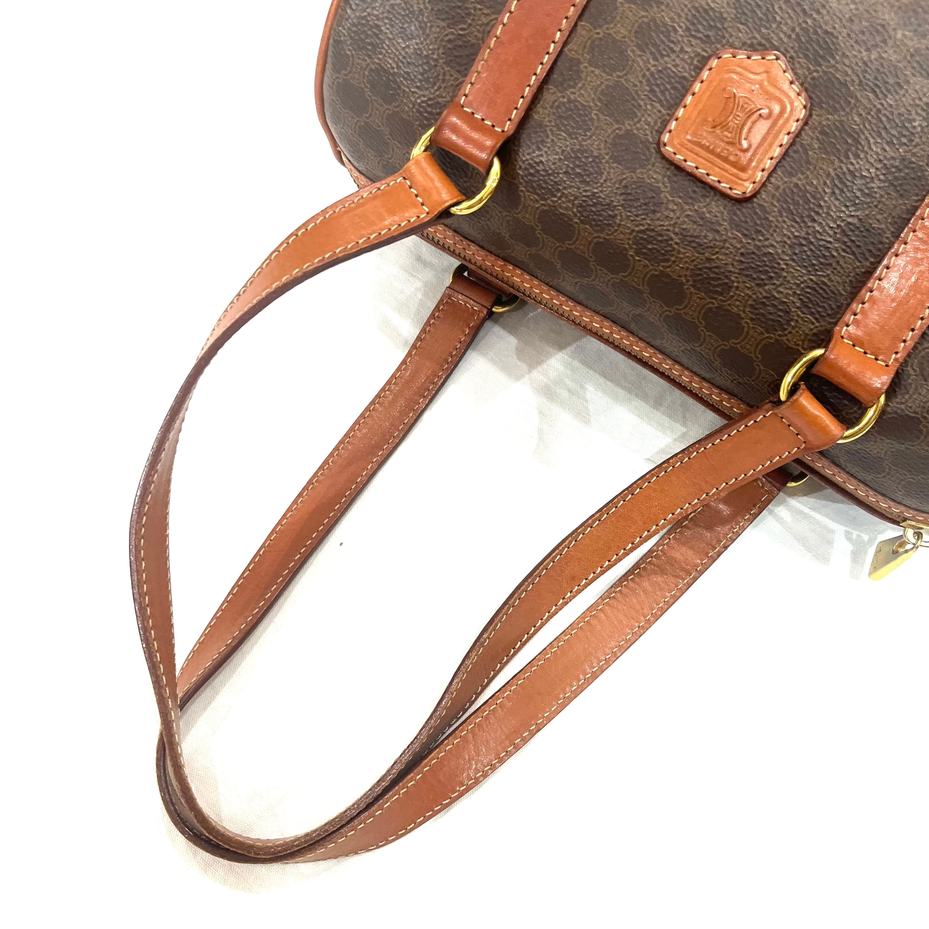 CELINE】2408 セリーヌ マカダムラウンドボストンショルダーバッグ