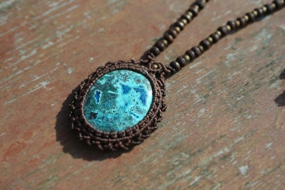 まるで地球*クリソコラマクラメネックレス