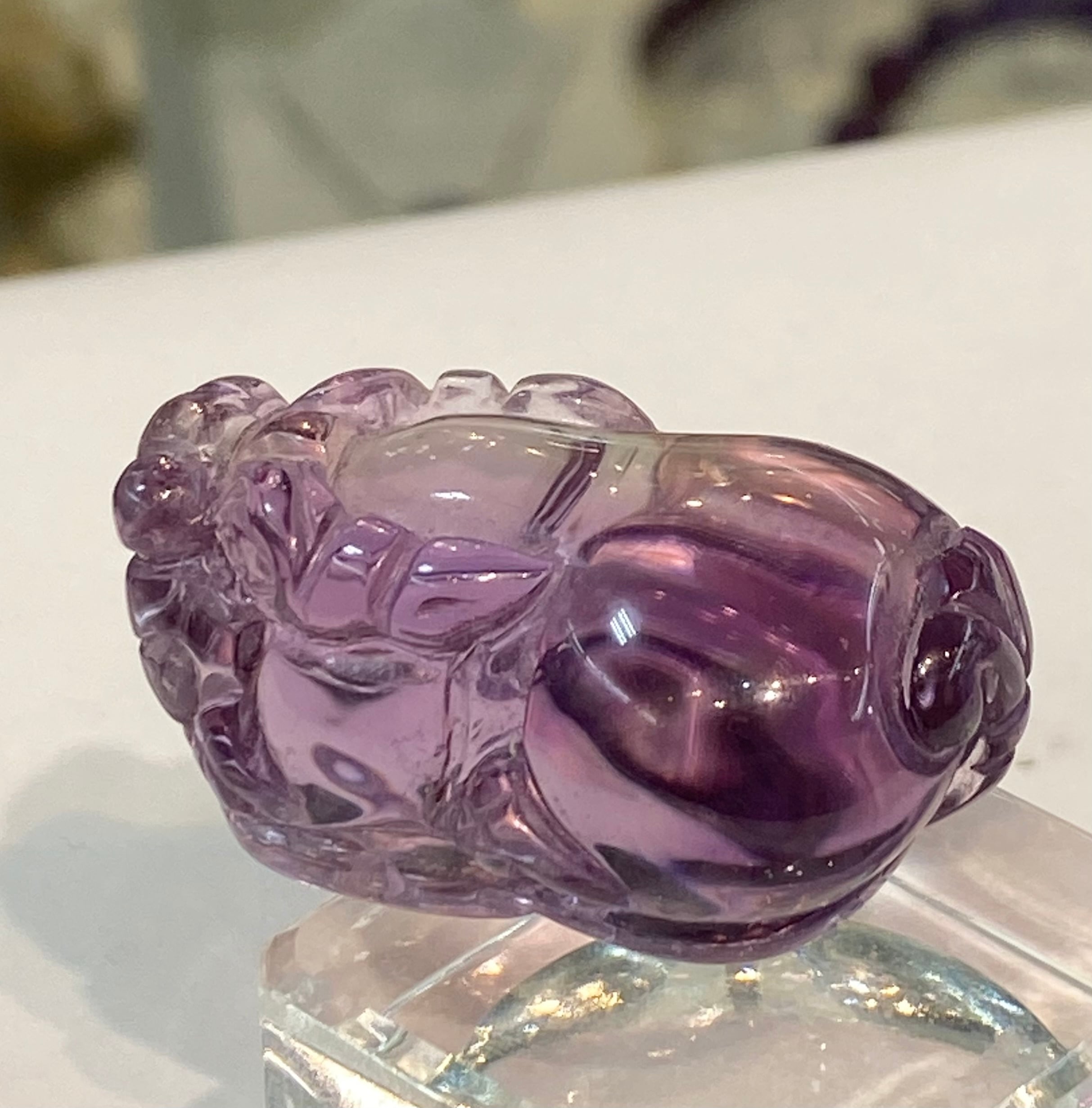 厳選 ナミビア産 宝石質 アメトリン アメジスト貔貅 ヒキュウ 透明度