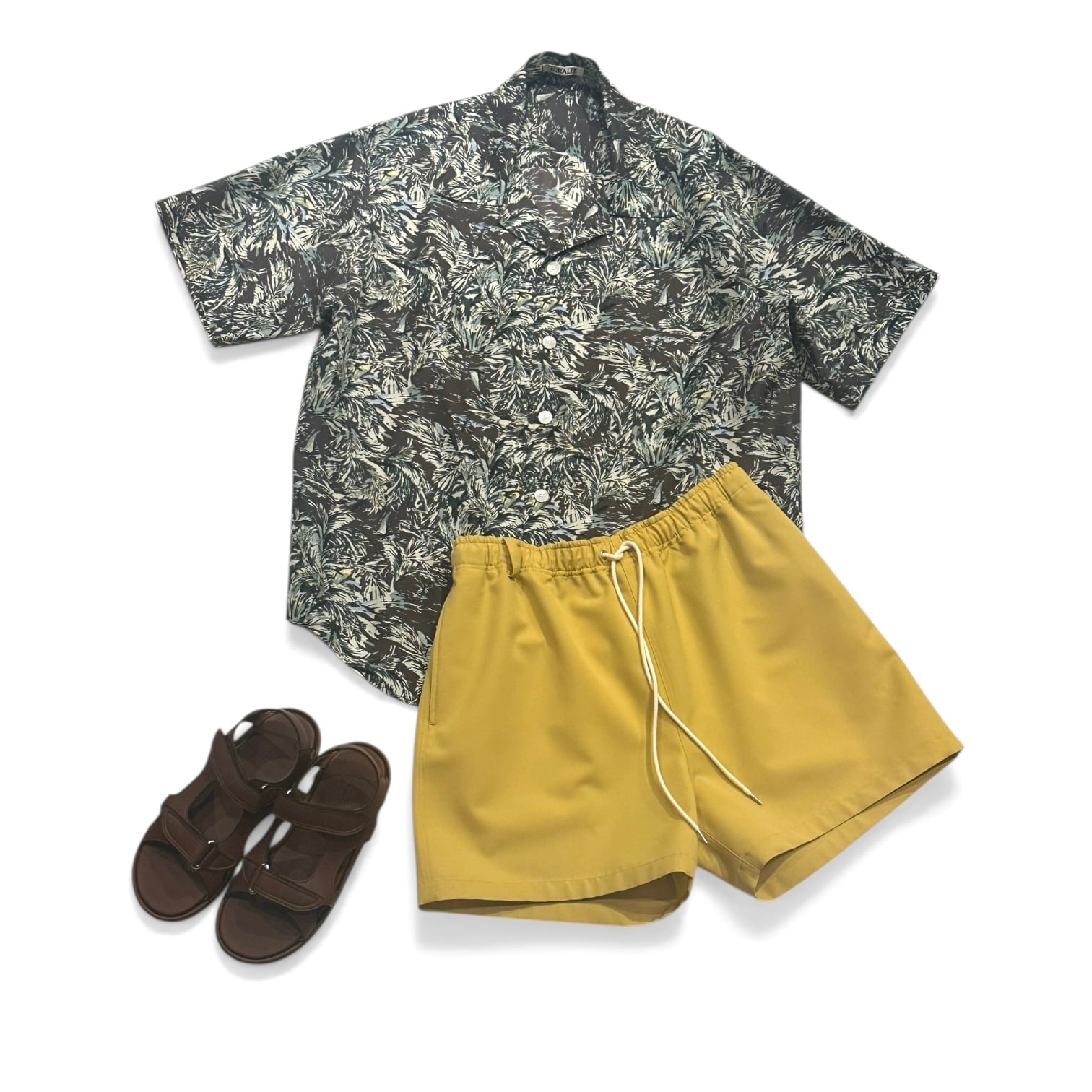 AURALEE  [PRINTED AIRY SILK HALF-SLEEVED SHIRT]