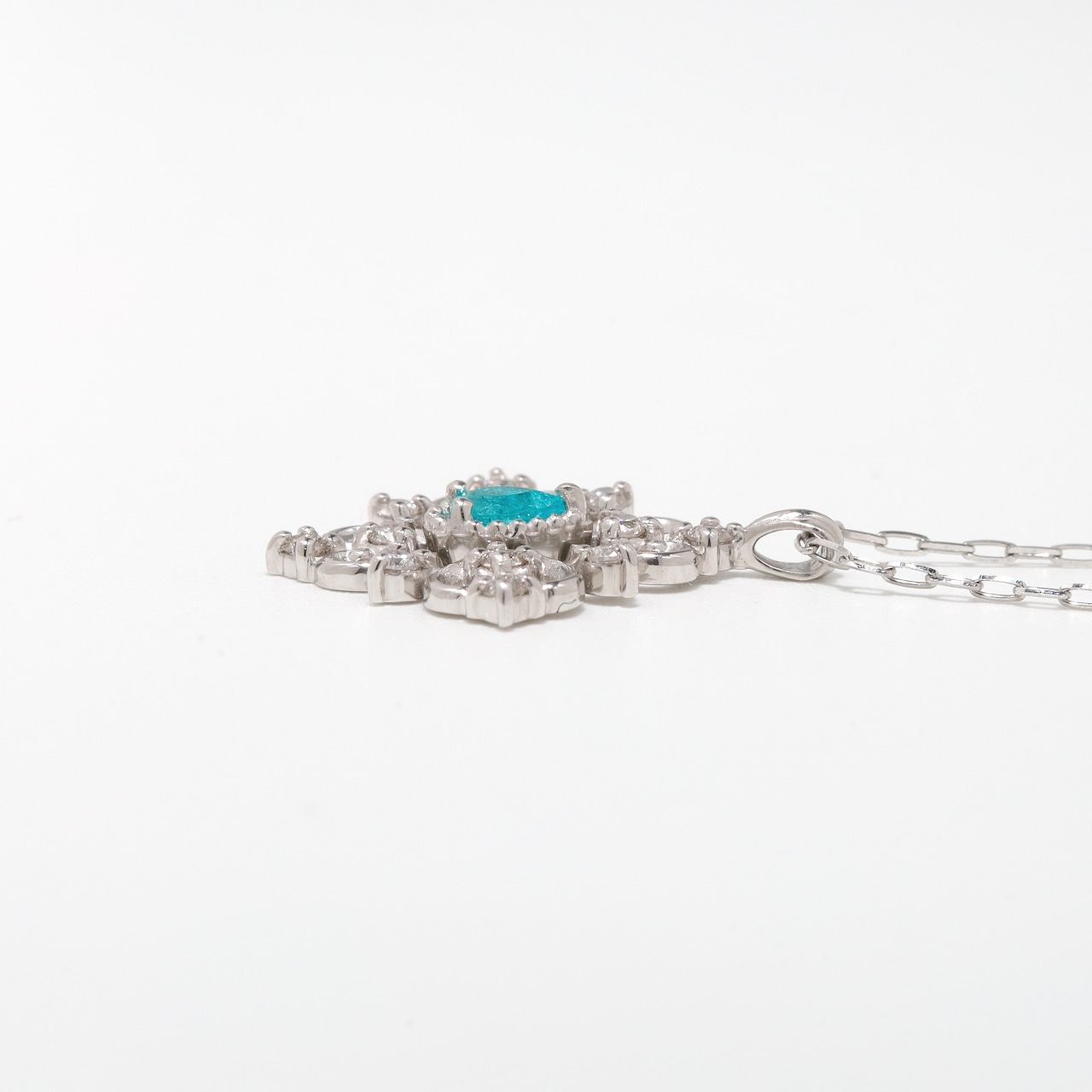 パライバトルマリン ネックレス pt900 / 0.090ct / 0.120ct