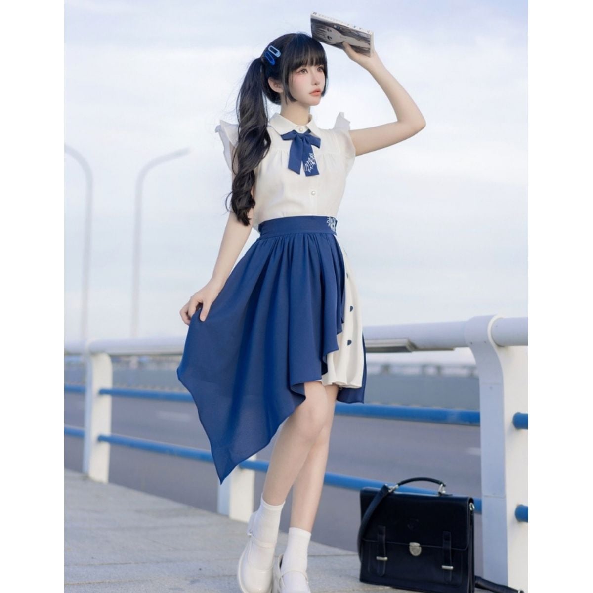 紺青のワルツアシンメトリーセットアップ | Maiden's Rêve