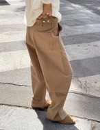 【新作5％OFF・3日間】Belt-Button Cotton Pants_2colors