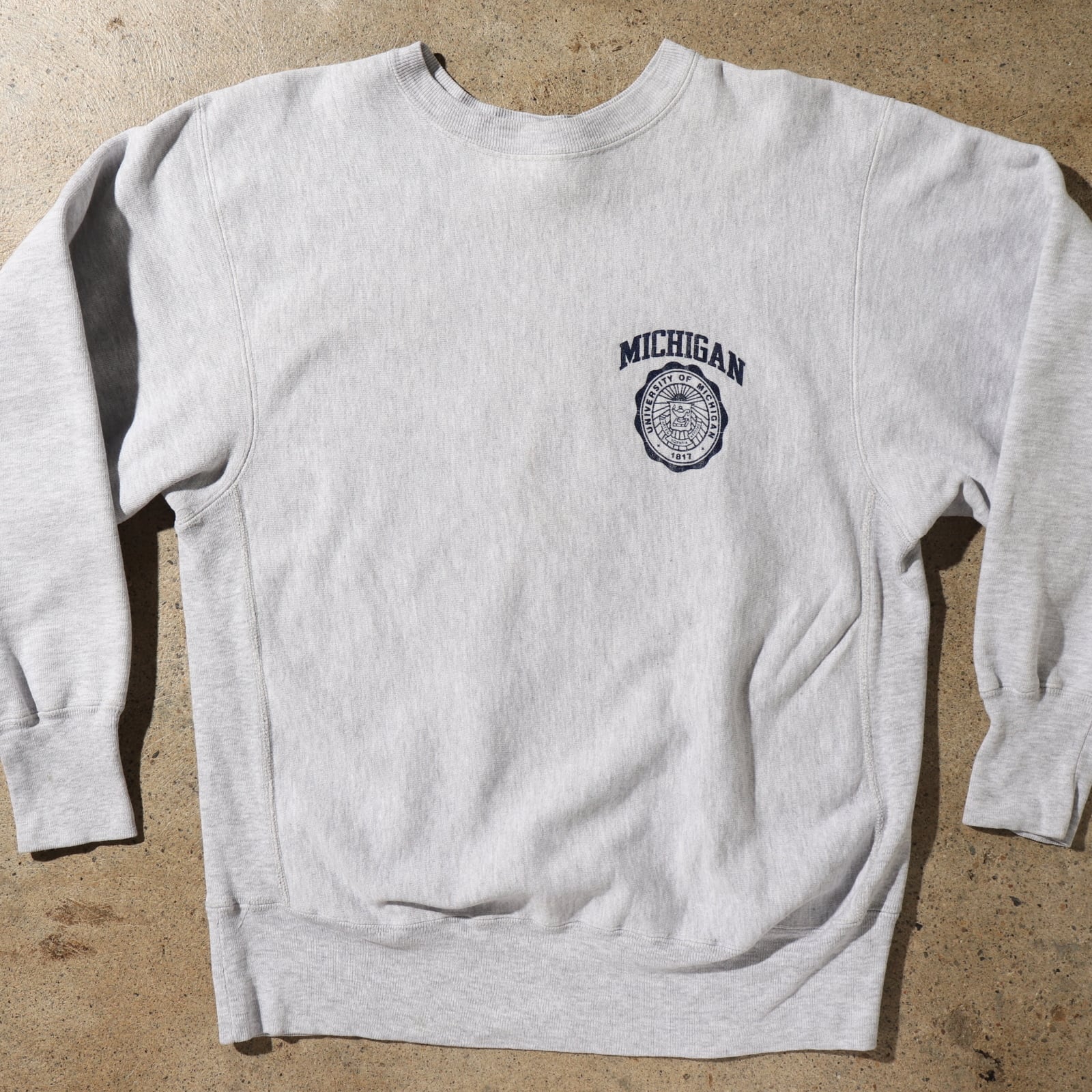 極美品 90s L リバースウィーブ 両面デカロゴ スウェット ミシガン 