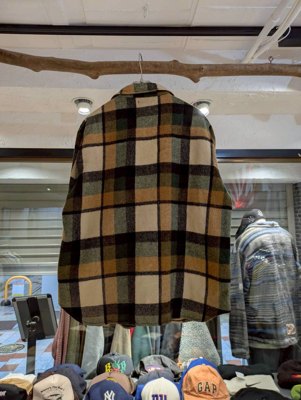 60s Sears Vintage C.P.O. Jacket Check Wool Shirt / 60年代 シアーズ