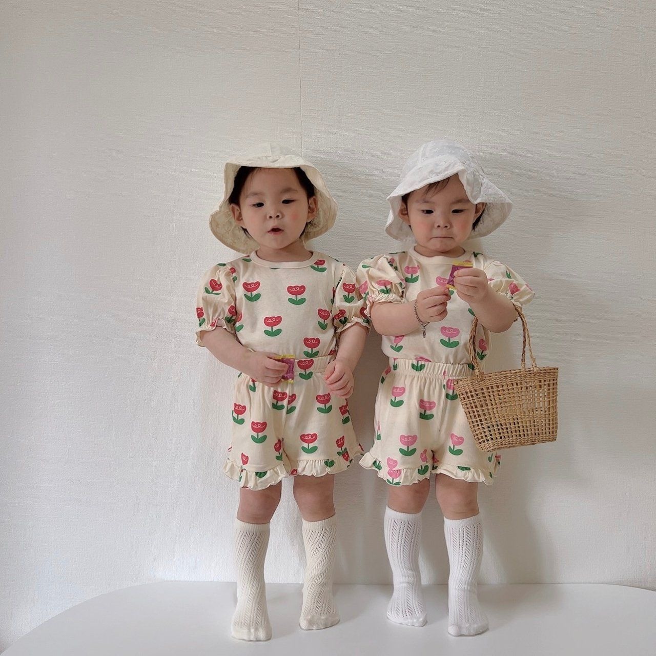 [Moran bebe] Tulip Frill Set / [모란] 튤립프릴상하