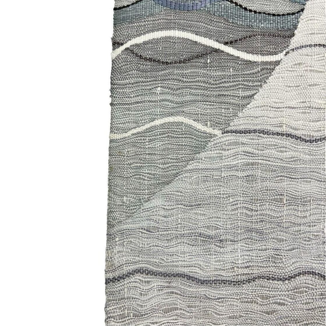 袋帯 西陣聚楽 すくい織 曲線模様 雲井鼠色 O-3710 | Pay ID 