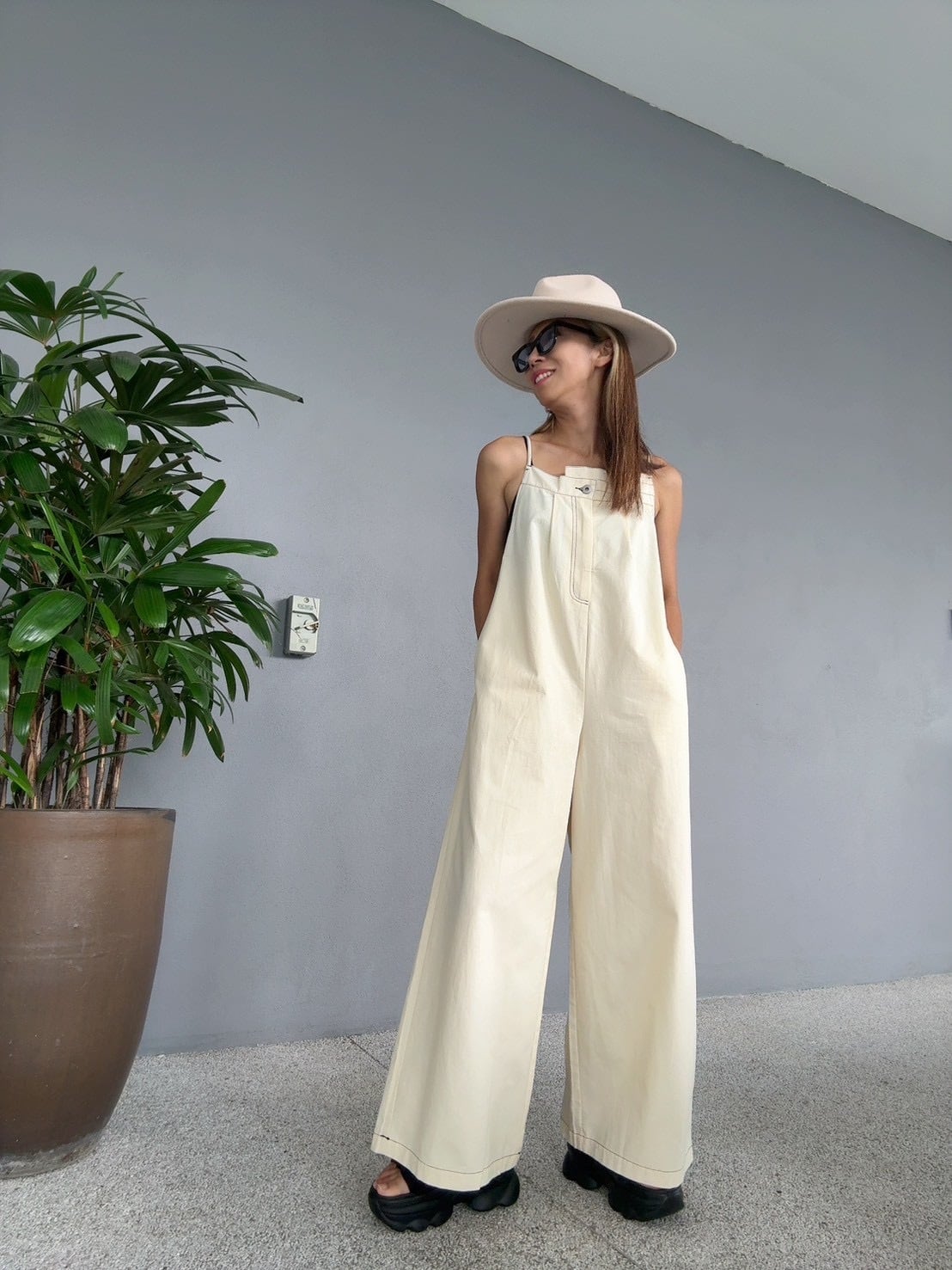 低身長8分袖ミドル丈】Grace Botanical mix long dress | MARIA
