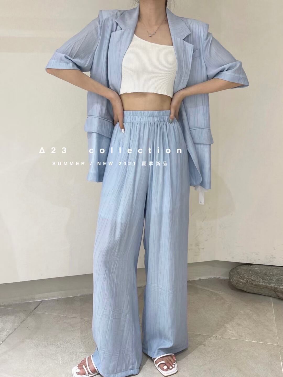 開襟シャツ・パンツセット　AJ3396-8843