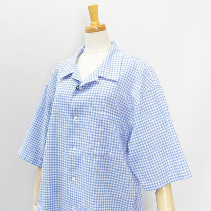 awasa アワサ awasa open collar s/s check shirt aws5-sh003 2026春夏