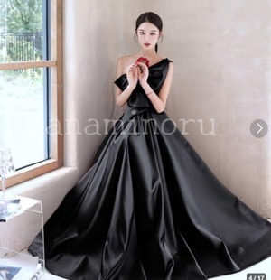 ★送料無料★9号(M)☆ワンショルダーロングドレス[OPN1043]