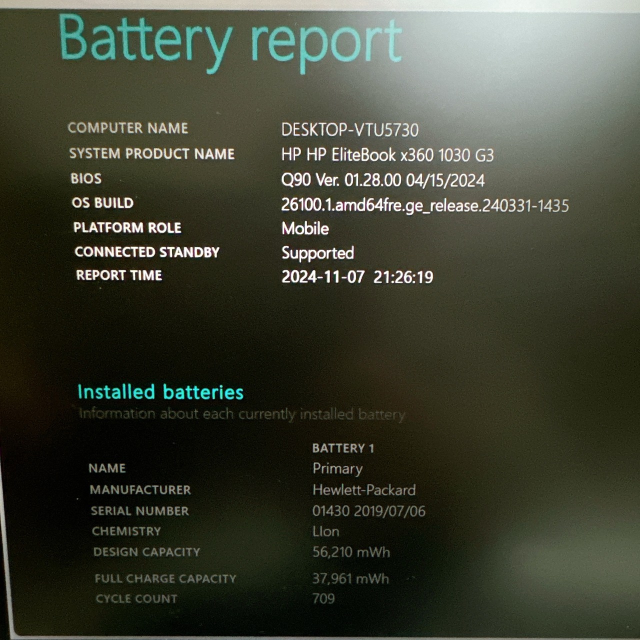 HP Elitebook x360 1030 G3 / 第8世代 Core i7-8650U / メモリ16GB / SSD1TB / 13.3インチ FHD タッチパネル