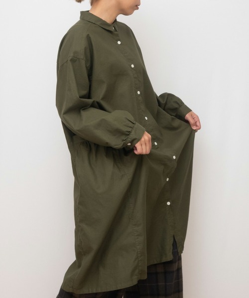 SUN VALLEY サンバレー / 製品染め オックス シャツワンピース