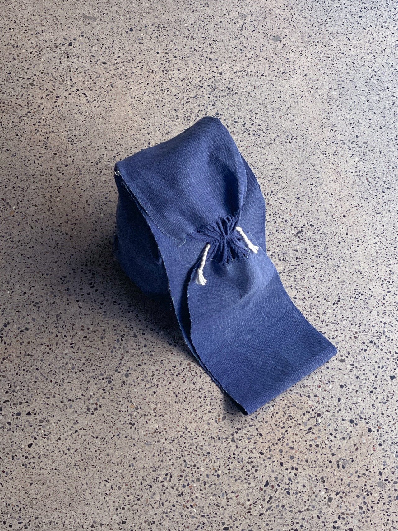 Lua／Cotton sholder box bag（blue）